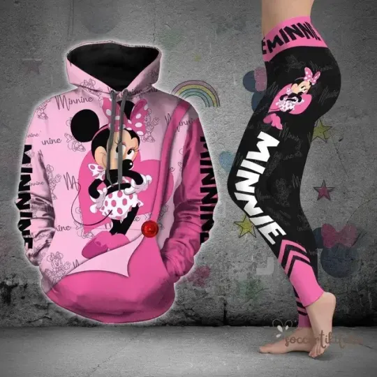 New 2024 Jack Skellington Hoodie Leggings Set, Hoodie Set Yoga Pants Sweatpants Women's Disney Yoga Hoodie Leggings Fashion Tracksuit