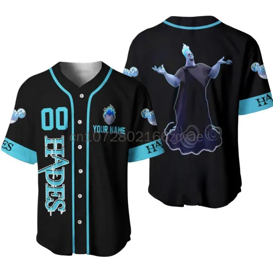 Villain Hades Baseball Jerseys Unisex Cartoon Disney Jerseys