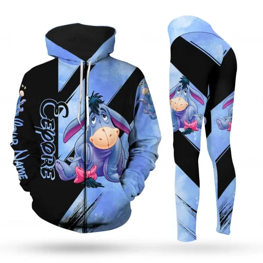 Personalized Eeyore Hoodie and Leggings Set