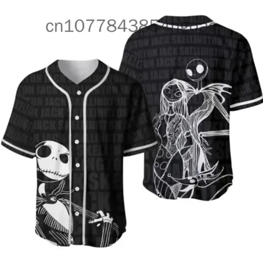 2024 Disney Jack Skellington And Sally baseball jersey