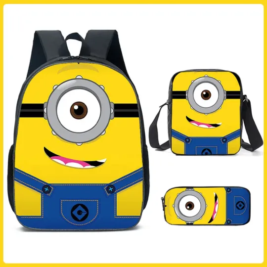 Minion Shool Backpack, Shoulder Bag, Minion Lover Gift, Back to School Gift