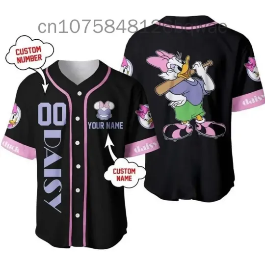 New Disney Daisy Duck Baseball Jersey, Gifts for Him, Gifts for Her
