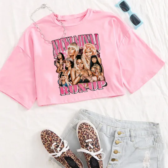 Nicki Minaj Pink Friday Shirts Women Crop Top