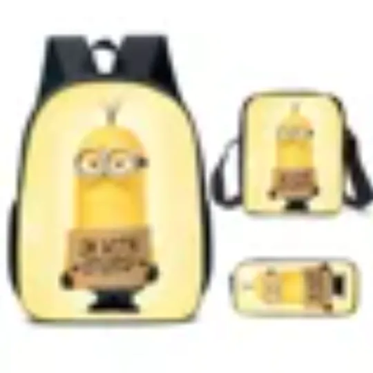 Minion Shool Backpack, Shoulder Bag, Minion Lover Gift, Back to School Gift