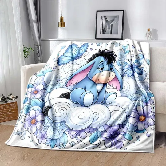 6 Size Warm Soft Disney Winnie The Pooh Print Blanket Fluffy Throw Blanket