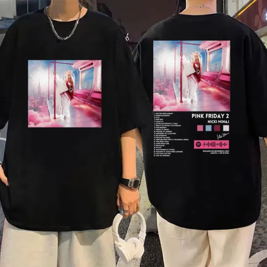 Singer Nicki Minaj Album Pink Friday 2 Graphic T Shirts