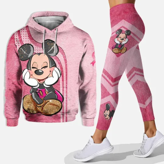 Minnie Mouse 3D Hoodie Leggings Set, Disney Hoodie Leggings