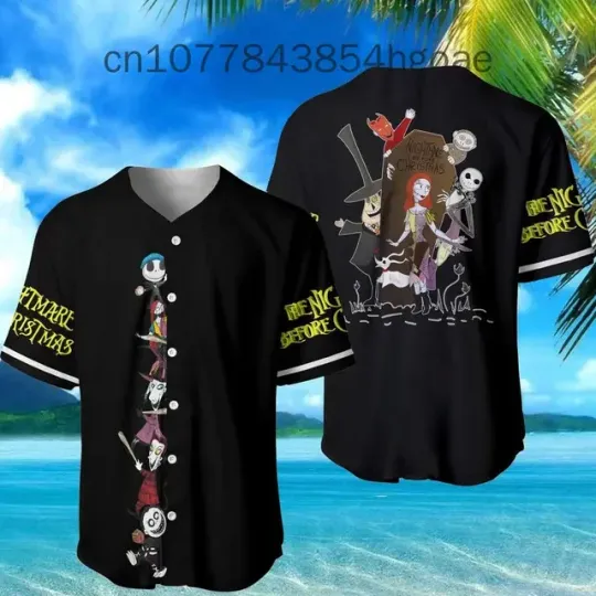 2024 Disney Jack Skellington And Sally baseball jersey