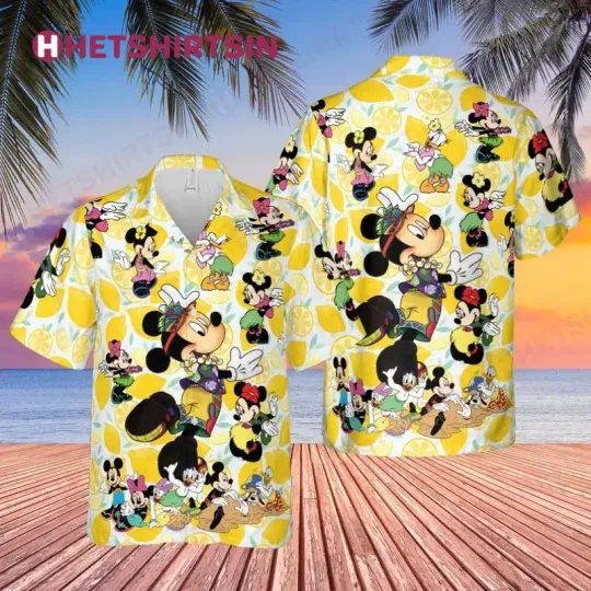 Let The Magic Blossom Disney Epcot Mickey Mouse Hawaiian Shirt