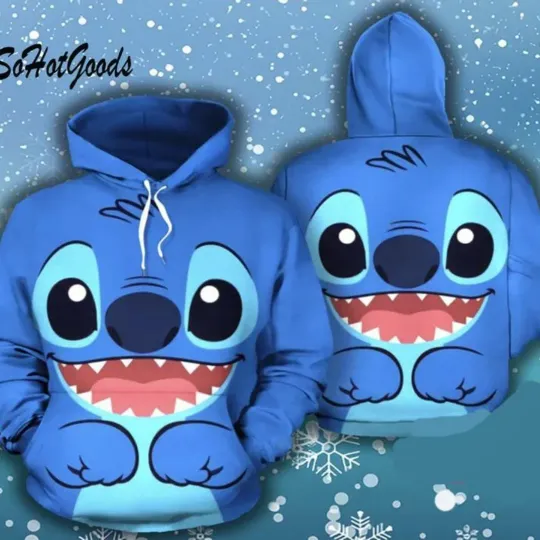 Disney Stitch 3D Printing Hoodie