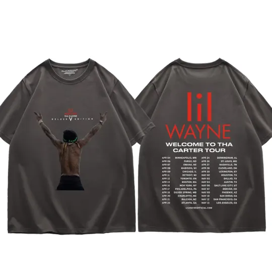 Rapper Lil Wayne Double Sided Graphic T Shirts