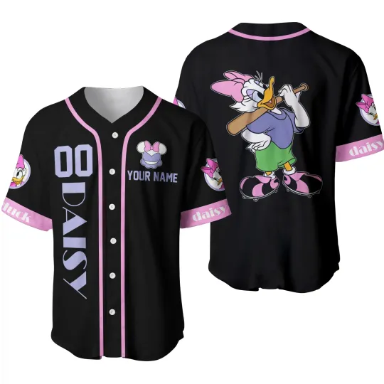 Custom Name Daisy Duck Baseball Jersey