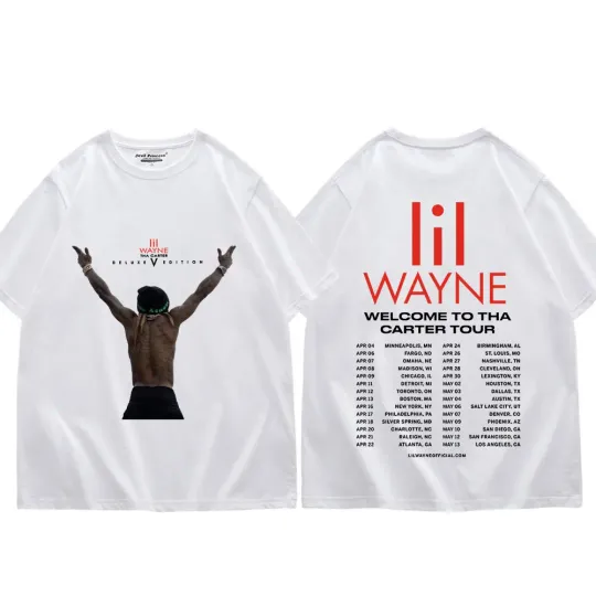 Rapper Lil Wayne Double Sided Graphic T Shirts