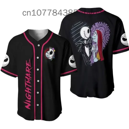 2024 Disney Jack Skellington And Sally baseball jersey