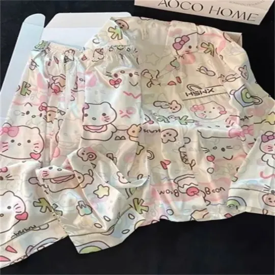 Cartoon Sanrios Hello Kitty Pajamas Sets