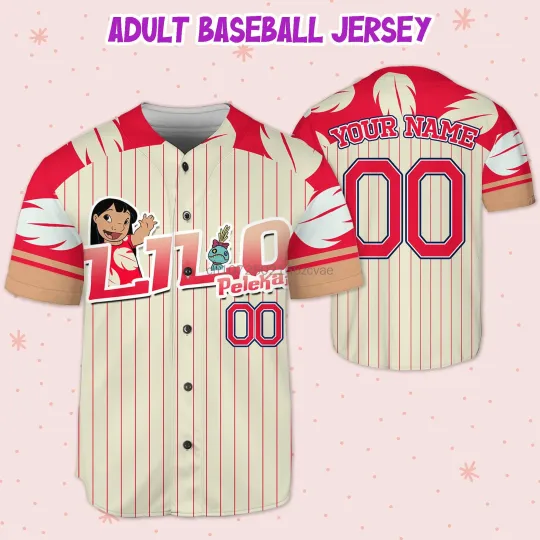 Disney Lilo And Stitch Baseball Jersey, Gifts for Him, Gifts for Her