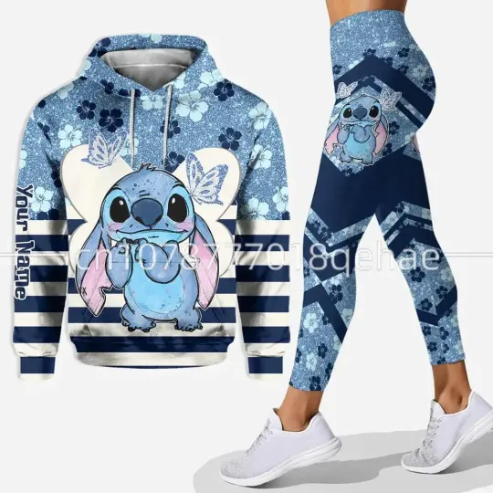 2023 New Disney Stitch Hoodie Legging Sets