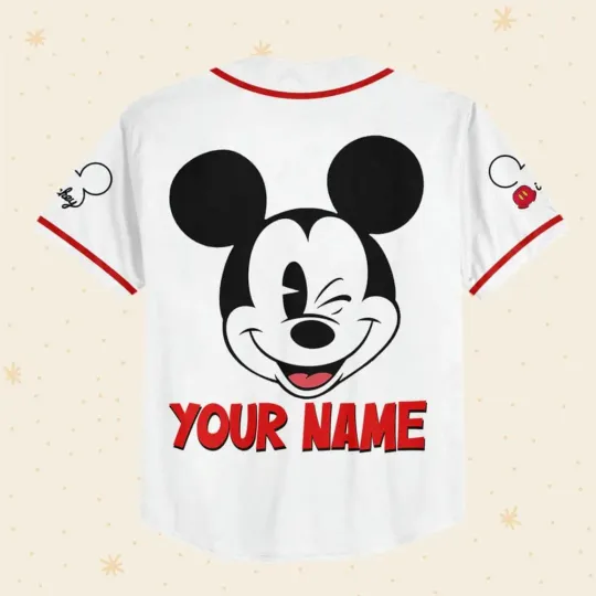 Custom Disney Mickey Baseball Jersey