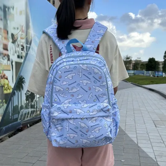 Sanrio Hello Kitty, Kuromi, Melody Print Women Backpack, Korean Sweet Cute Teenage Girl Schoolbag, Summer Fashion Large Capacity Bag