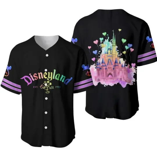 Disneyland Magic Kingdom Est 1955 Baseball Jersey