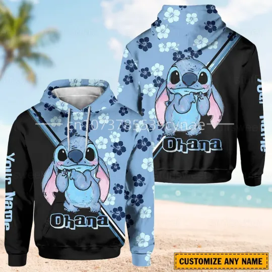 Disney Stitch 3D Hoodie Stitch Legging Set