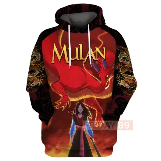 2024 Disney Princess Mulan 3d Hoodie