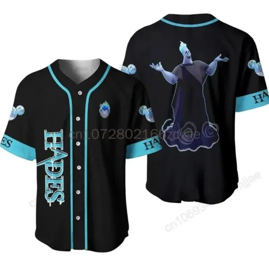 Villain Hades Baseball Jerseys Unisex Cartoon Disney Jerseys