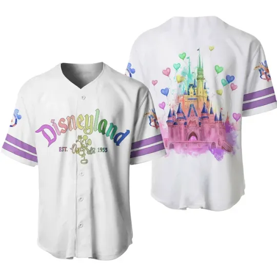 Disneyland Magic Kingdom Est 1955 Baseball Jersey