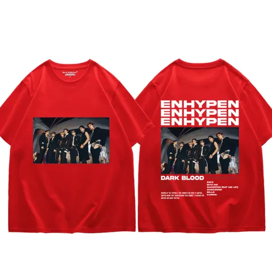 Enhypen Boy Band Graphic T Shirts