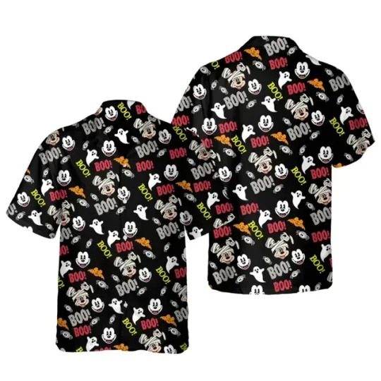 2024 New Disney Halloween Hawaiian Shirt  Mickey Vacation Family Hawaiian Shirt