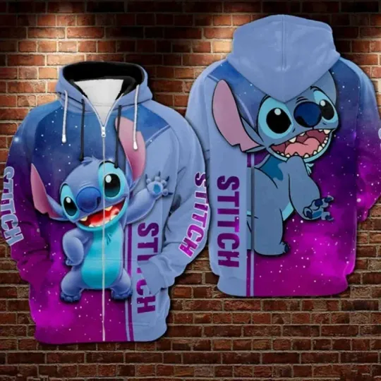 Disney Stitch Galaxy All Over Printed 3d Hoodie,  Stitch And Lilo Hoodie