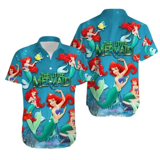 The Little Mermaid Ariel Princess Disney Hawaiian Shirt, Disney Aloha Shirt