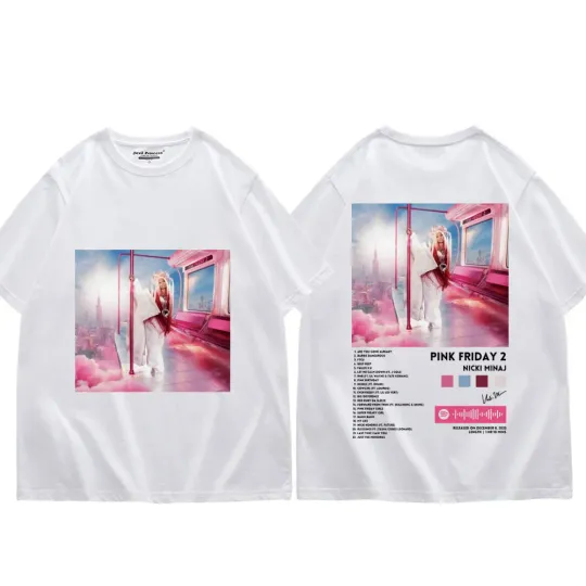 Singer Nicki Minaj Album Pink Friday 2 Graphic T Shirts