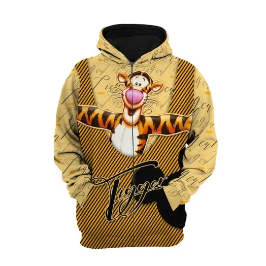 Tigger from Winnie the Pooh Disney 3D Zip Hoodie
