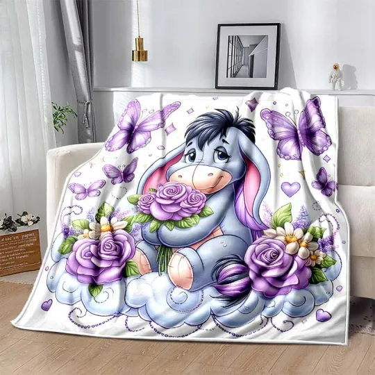 6 Size Warm Soft Disney Winnie The Pooh Print Blanket Fluffy Throw Blanket