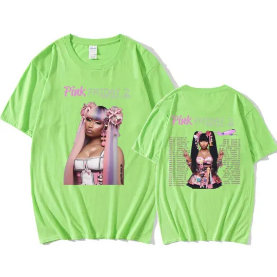 Nicki Minaj 2024 World Tour T Shirt Gag City Pink Friday 2 Concert Fans T-shirts