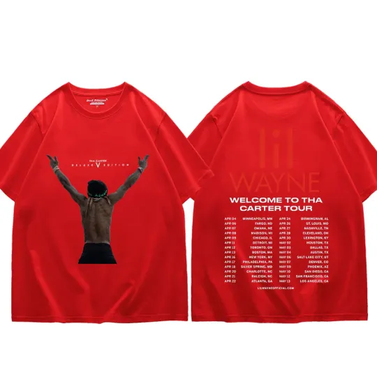 Rapper Lil Wayne Double Sided Graphic T Shirts