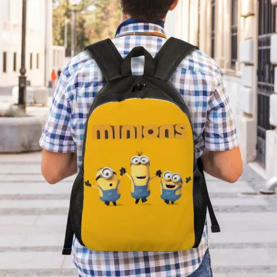 Minion Shool Backpack, Shoulder Bag, Minion Lover Gift, Back to School Gift