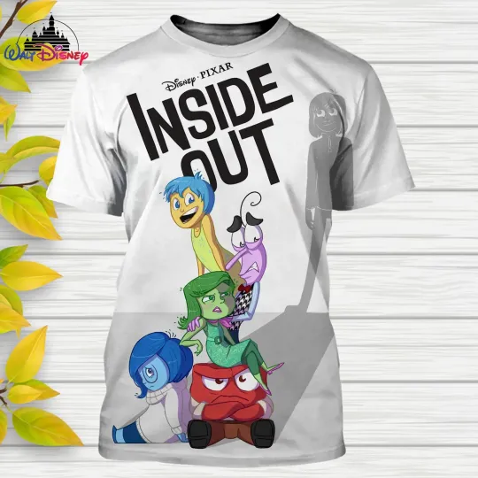 Disney Cartoon Movie Inside Out 3d Print  Summe Kid Tshirt, Men Women Casual Style Short Sleeve, Childrenr Men Clothing