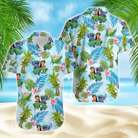 Disney Stitch Hawaiian Shirts Vacation Shirts Men's Hawaiian Shirts