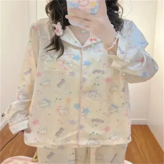 Cartoon Sanrios Hello Kitty Pajamas Sets