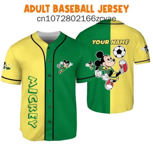 2024 New Disney Baseball Jersey Mickey Baseball Jersey Fashionable Disney