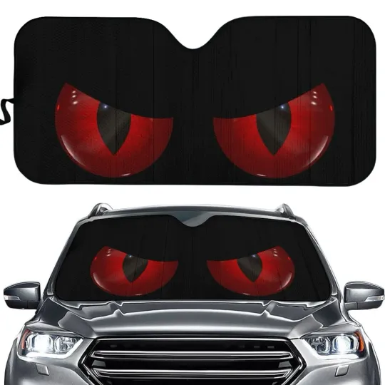 3D Cool Anger Eyes Printing Car Shades