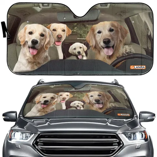 West Highland White Terrier Car Sun Shade, Dogs Windshield