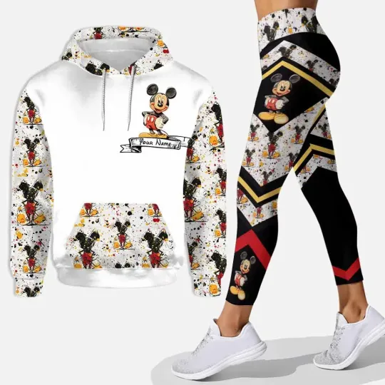 Disney Mickey Mouse 3D Hoodie Leggings Set