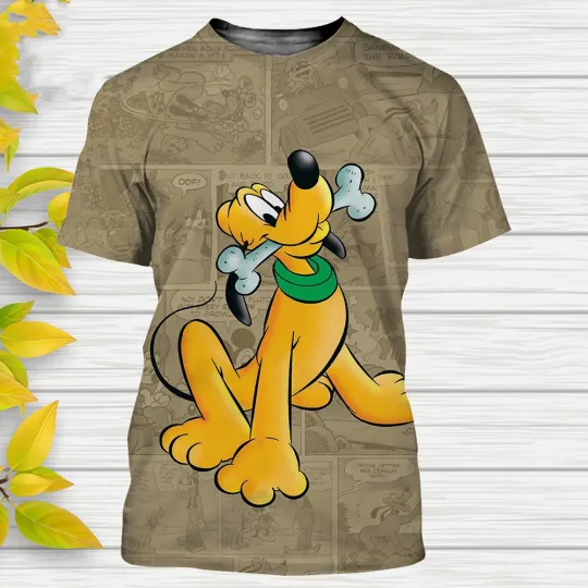 Discover Pluto Dog Disney Shirt, Disney 3D Printed Shirt