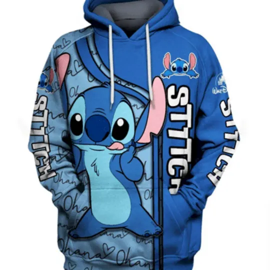 Disney Stitch 3D Printing Hoodie