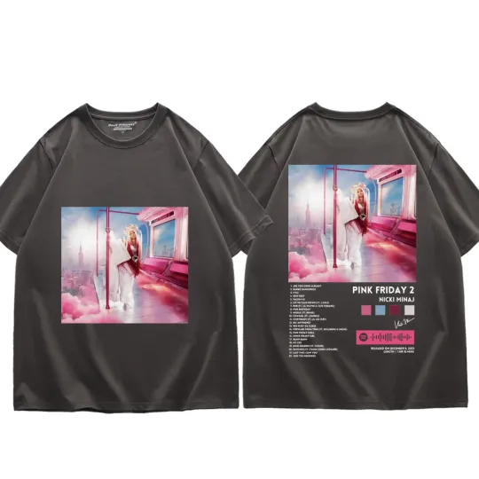Singer Nicki Minaj Album Pink Friday 2 Graphic T Shirts
