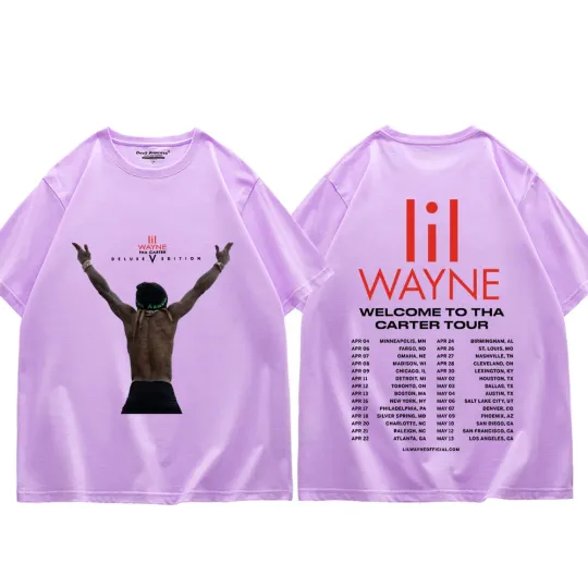 Rapper Lil Wayne Double Sided Graphic T Shirts