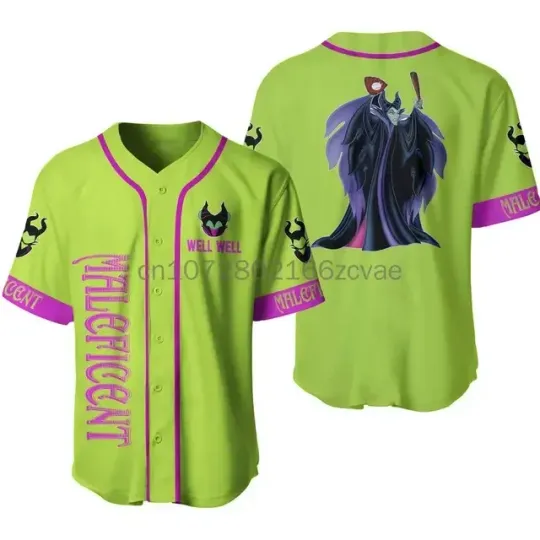 Disney Villain Maleficent Baseball Jersey Custom Name